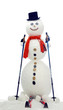 skiing snowman