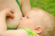 Mother feeding her baby