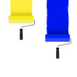 Illustration: Farbrollen gelb blau Farbrollen gelb blau