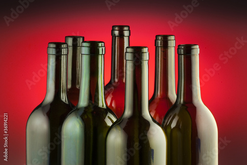 Photo: Red wine bottles Red wine bottles