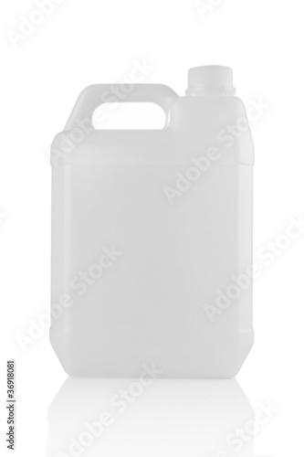 Photo: White plastic jerry can White plastic jerry can