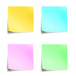 Quatre post-it coloré Quatre post-it coloré
