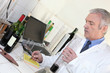 Oenologist testing a wine