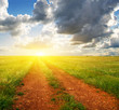 ground road to sunset