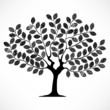 Abstract Tree With Leaf Pattern and Texture