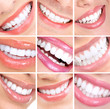 Smile and teeth.