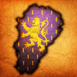 map with flag of franche comte map with flag of franche comte