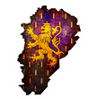 map with flag of franche comte map with flag of franche comte