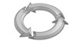 illustrated metal Arrows sign loop animation