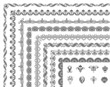 Set of border elements design.