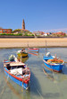 Strand und Altstadt von Caorle an der italienischen Adria