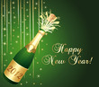 Happy new year ! 2012 Green and gold greeting card.. Happy new year ! 2012 Green and gold greeting card..