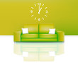 Modern Green Sofa with Time