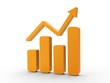 3d Icon Chart orange