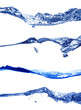 Set of water splashing