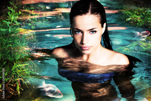 Photo: fantasy woman in lake fantasy woman in lake
