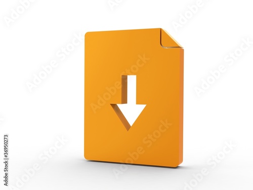 Foto: 3d Icon Dokument orange 3d Icon Dokument orange