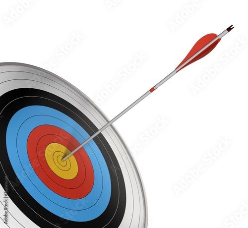 Illustration: competition target with a red arrow competition target with a red arrow