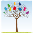 Vector: books on the tree books on the tree