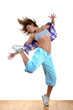 woman modern dancer in ballroom