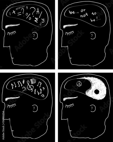 Vektor: thinking man thinking man