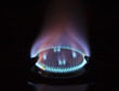 gas hob against black background