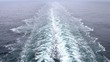 Foam left as ship go ahead, view from cruise liner stern