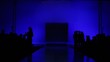 People take their seats in dark before of fashion show People take their seats in dark before of fashion show