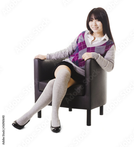 Photo: Chinese school girl portrait. Chinese school girl portrait.