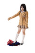 Chinese school girl with ugly uniform.