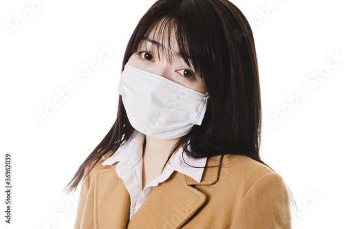 Photo: Sick chinese school girl. Sick chinese school girl.