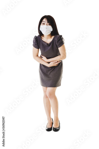 Photo: Sick Chinese woman. Sick Chinese woman.