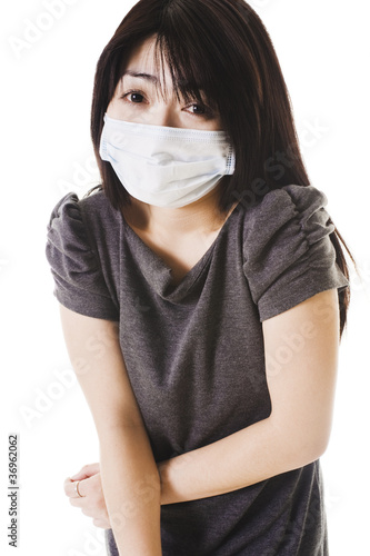 Photo: Sick Chinese woman. Sick Chinese woman.