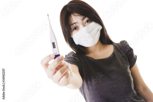 Photo: Sick Chinese woman. Sick Chinese woman.