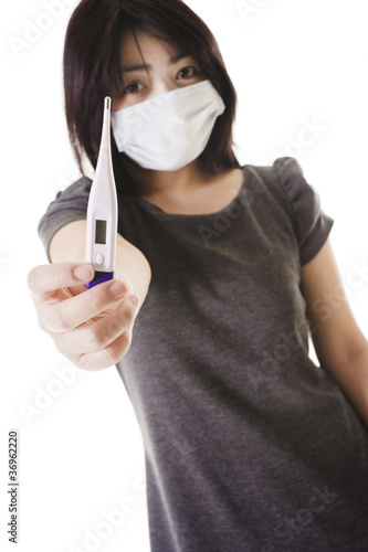 Photo: Sick Chinese woman. Sick Chinese woman.