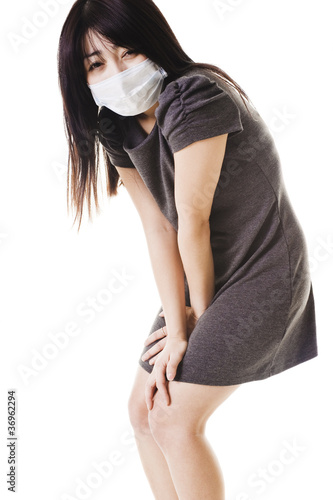 Photo: Sick Chinese woman. Sick Chinese woman.