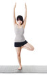 Chinese woman doing yoga.
