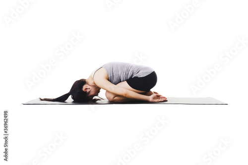 Photo: Chinese woman doing yoga. Chinese woman doing yoga.