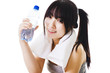 Photo: Chinese girl after a workout. Chinese girl after a workout.