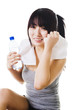 Chinese girl after a workout.