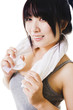 Chinese girl after a workout.