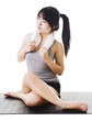 Chinese girl after a workout.