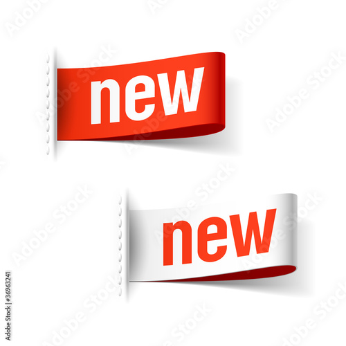 Vector: New labels New labels