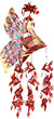 Carp is made by hand from palm leaves