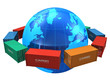 Worldwide shipping concept