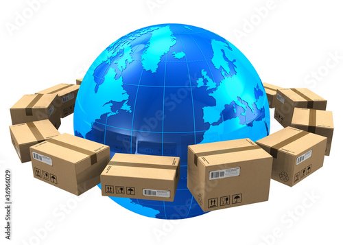 Illustration: Worldwide shipping concept Worldwide shipping concept