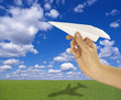 Paper airplane made in flight Paper airplane made in flight