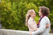 Happy young couple havng a date