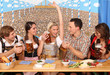 Gruppe auf dem Oktoberfest