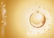 goldish fir-tree ball with snowflakes